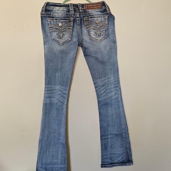 Rock Revival Marley Bootcut Jeans Women’s Size 25 Western Embellished inseam33.5 - Picture 1 of 3